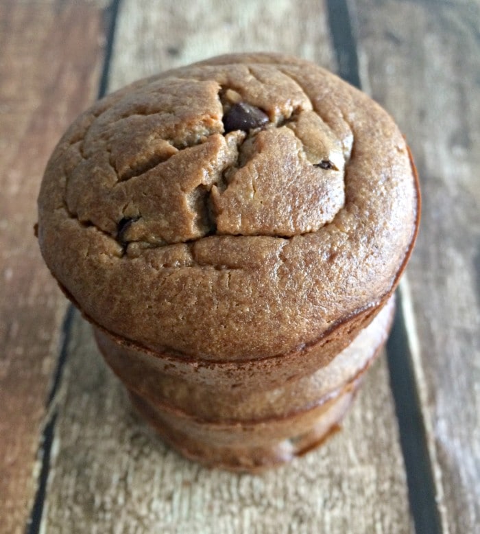 Peanut Butter Chocolate Chip Blender Muffins