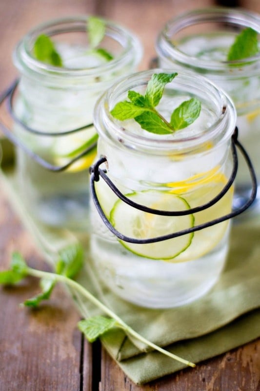 Lemon Cucumber Mint Water