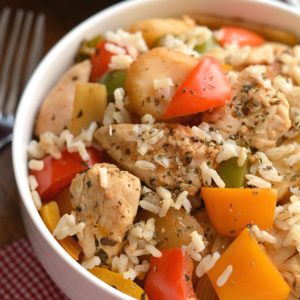 15 Minute Chicken Stir-Fry loaded with veggies & flavor! A lighter, better for you version of takeout that's easy to make & tastes great. Gluten Free + Low Calorie