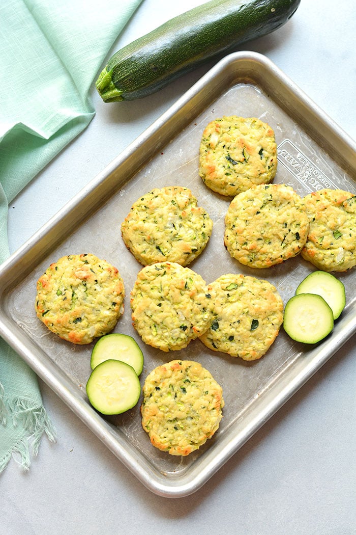 Healthy Zucchini Biscuits are low calorie homemade biscuits made with zucchini and healthy ingredients. Gluten free, dairy free and Paleo friendly too! Gluten Free + Low Calorie + Paleo + Low Carb