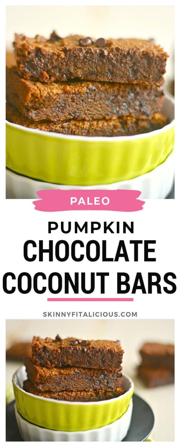 Pumpkin Chocolate Coconut Oil Bars