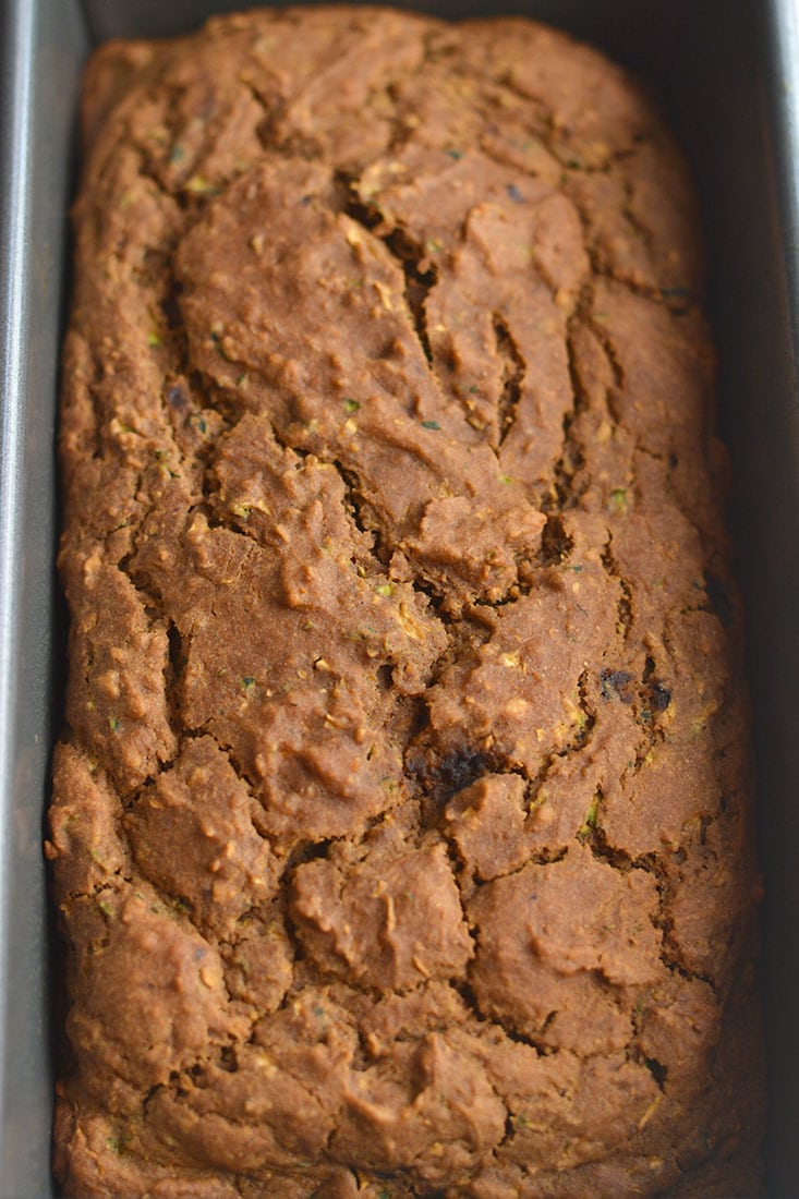 Traditional Zucchini Walnut Espresso Bread made healthy & spiked with espresso for a velvety texture you can't resist. Perfect for breakfast or an anytime snack. Gluten Free + Low Calorie