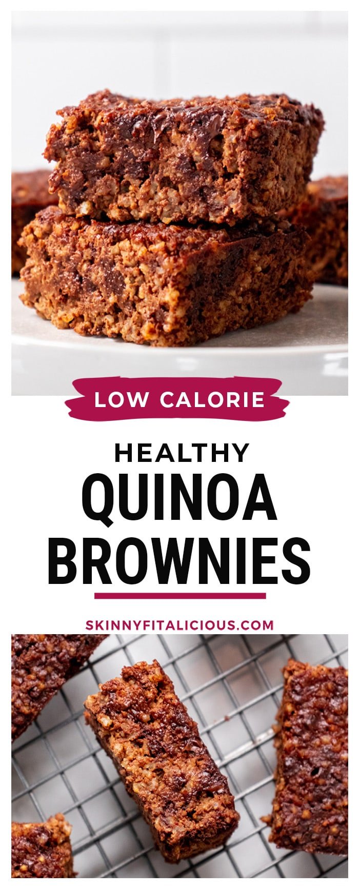 Healthy Quinoa Brownies are made with protein, healthy fats and chocolate. A surprisingly delicious treat that's better for you! 
