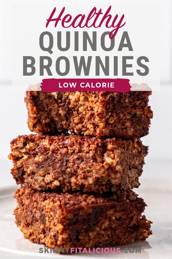 Healthy Quinoa Brownies are made with protein, healthy fats and chocolate. A surprisingly delicious treat that's better for you! 