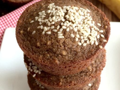 Sesame Buckwheat Muffins Low Cal} Fitalicious®