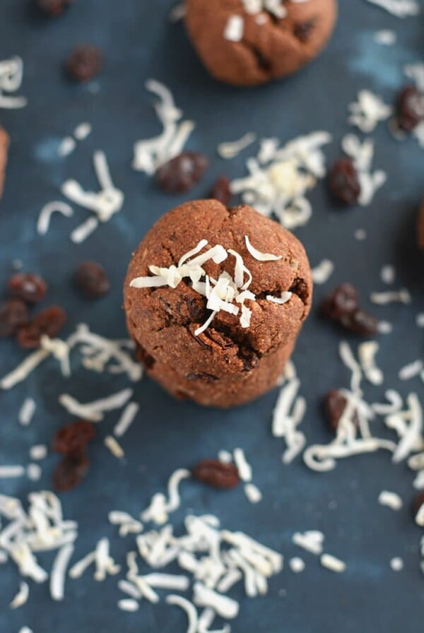 Grain Free Oatmeal Raisin Cookies! Make cookies part of a healthy snacking routine with this Paleo recipe made with no refined sugar, oil and oatless. They taste like the real deal! Sign up for Skinny Fitalicious Membership to view this post and more like this & for special discounts!