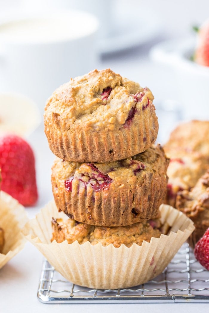 Strawberry Greek Yogurt Muffins