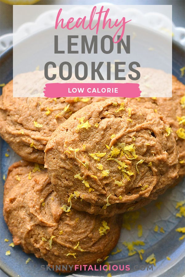 Healthy Lemon Cashew Cookies made grain free with 5 ingredients. These healthy cookies are lower in calories and lower in sugar.