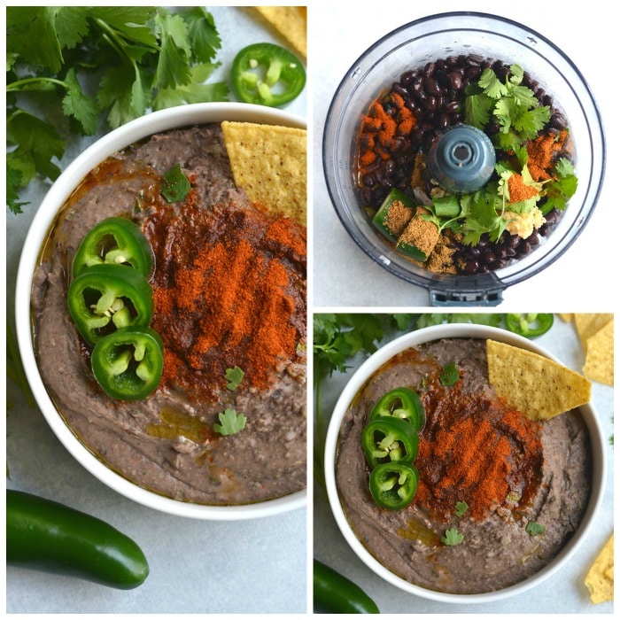 Spicy Black Bean Hummus {Vegan, GF, Low Calorie} Skinny Fitalicious