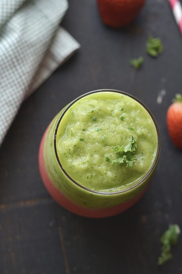 Kale Strawberry Pineapple Smoothie Skinny Fitalicious