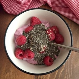 Yogurt Raspberries & Seeds