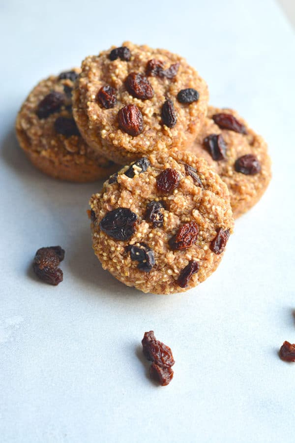 Quinoa Raisin Muffins {GF, Low Cal} Skinny Fitalicious®