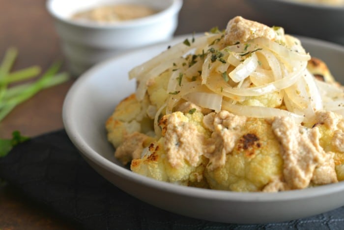 Caramelized Cauliflower With Tahini