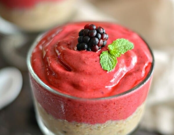 Cranberry Blackberry Smoothie Quinoa Pudding