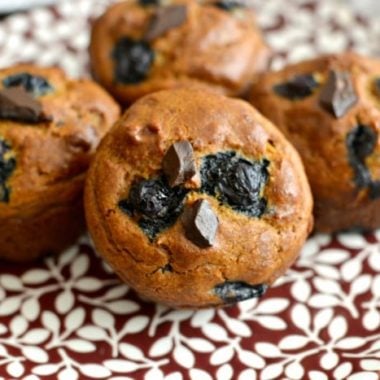 Pumpkin Blueberry Cashew Chocolate Muffins