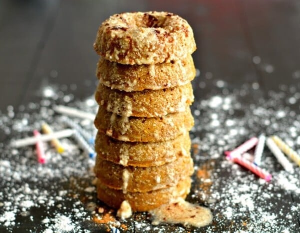 Cinnamon Glazed Pumpkin Donuts