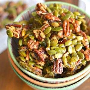 Ginger Spiced Candied Pecans & Pepitas