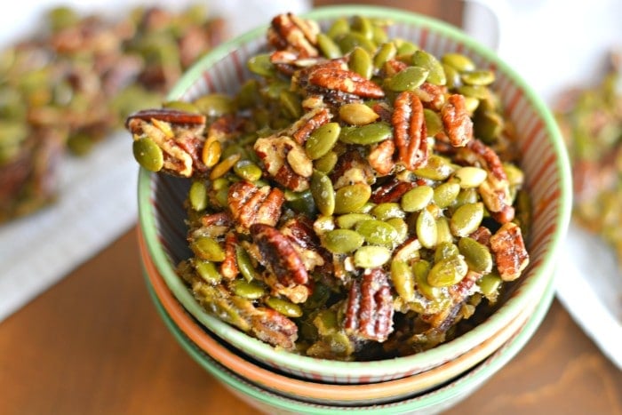 Ginger Spiced Candied Pecans & Pepitas 