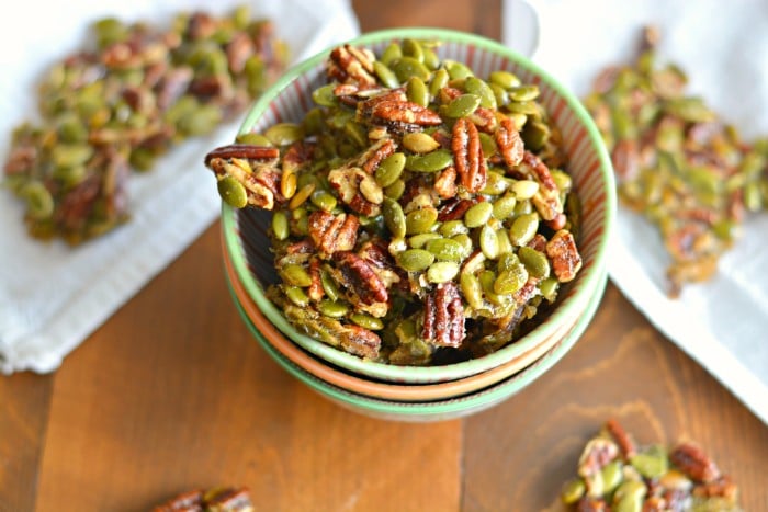 Ginger Spiced Candied Pecans & Pepitas