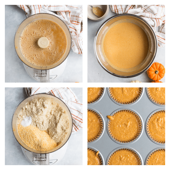 instructions for making pumpkin cornbread muffins