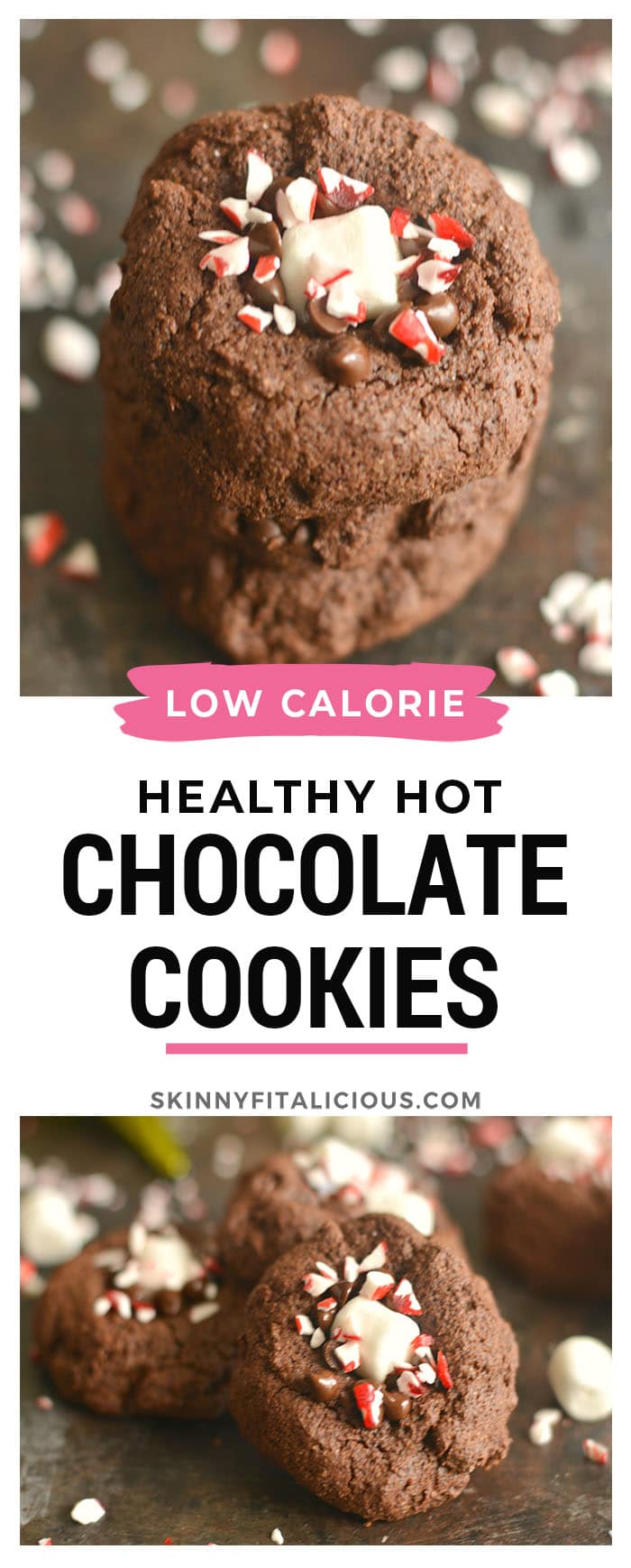 Healthy Peppermint Hot Chocolate Cookies