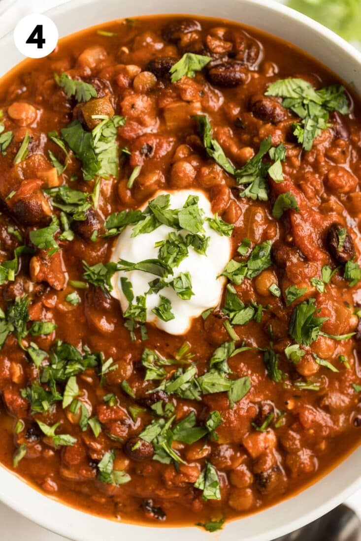 Black Bean Lentil Chili Skinny Fitalicious