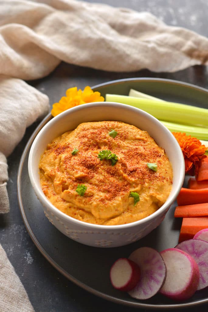 No Bean Pumpkin Hummus {Whole30, GF, Vegan} Skinny Fitalicious®