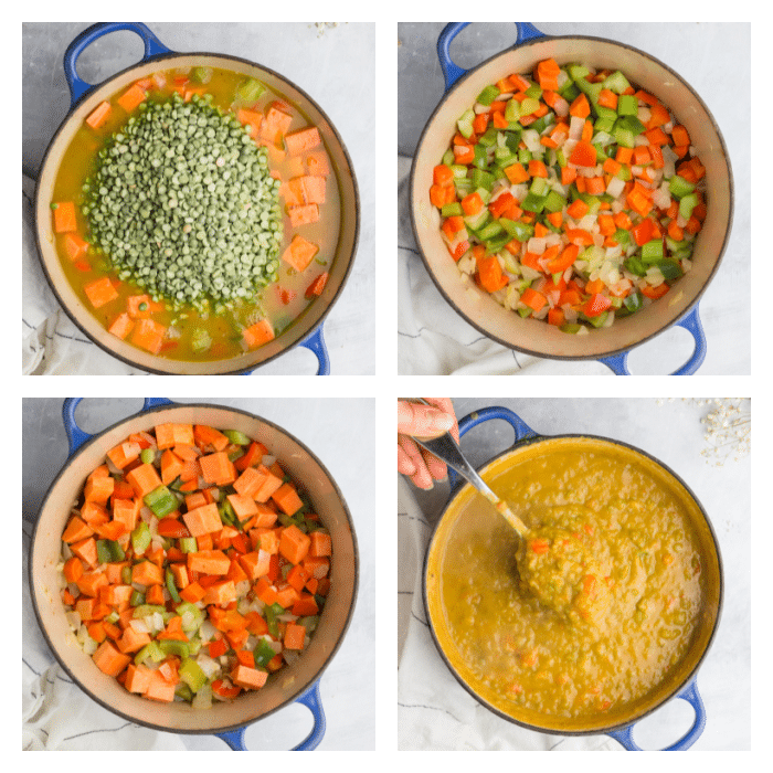 how to make split pea soup vegetarian