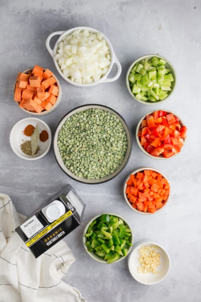 Vegan Split Pea Soup {GF, Vegan, Low Cal} Skinny Fitalicious®