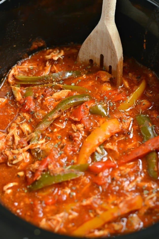 Crockpot Italian Chicken and Peppers {GF, Low Cal, Paleo ...