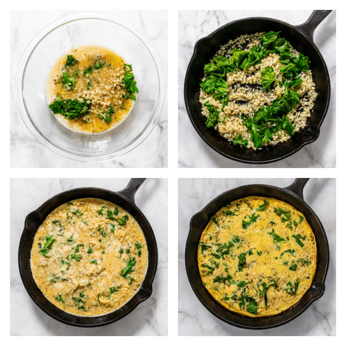 how to make low carb cauliflower rice frittata