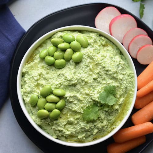 Edamame Hummus {GF, Low Cal} Skinny Fitalicious®