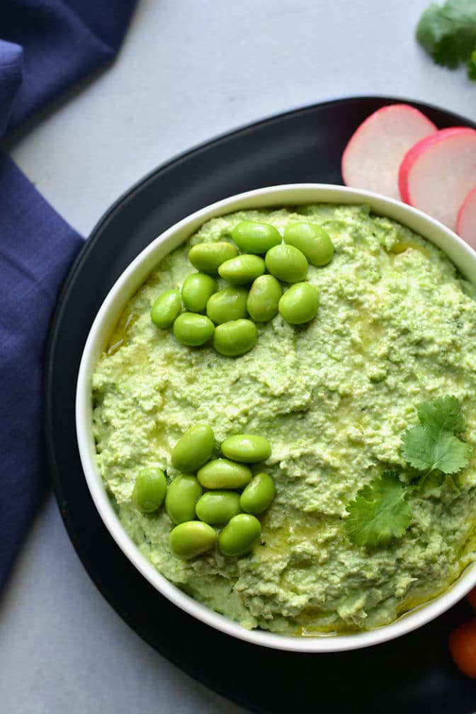 Edamame Hummus {GF, Low Cal} Skinny Fitalicious®