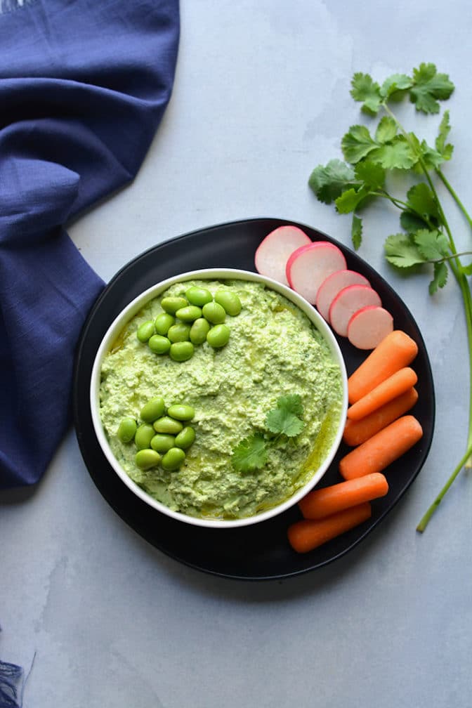 Edamame Hummus {GF, Low Cal} Skinny Fitalicious®