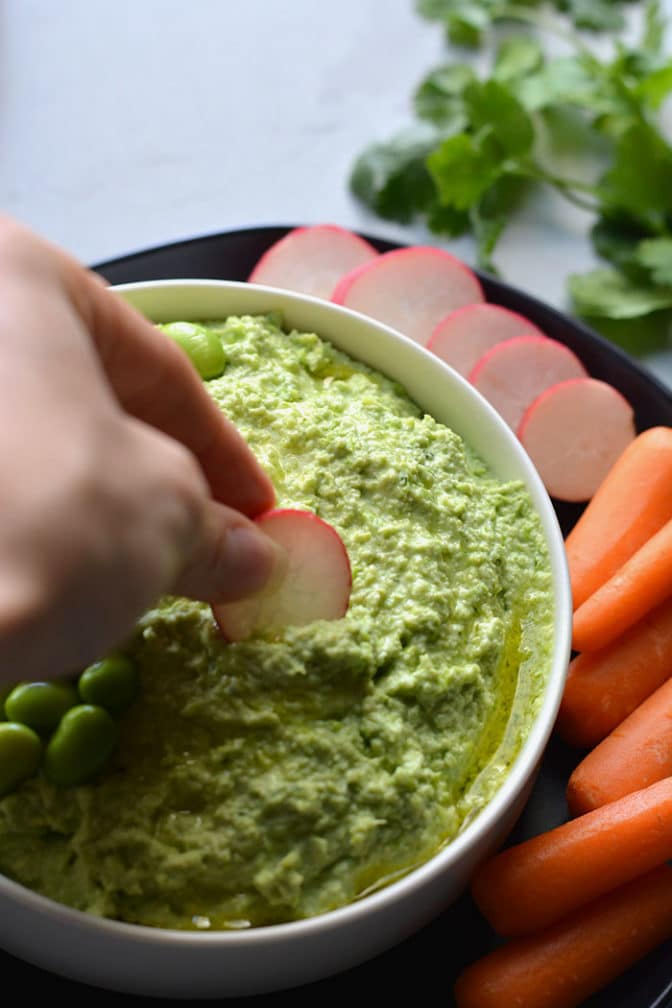 Edamame Hummus {GF, Low Cal} Skinny Fitalicious®