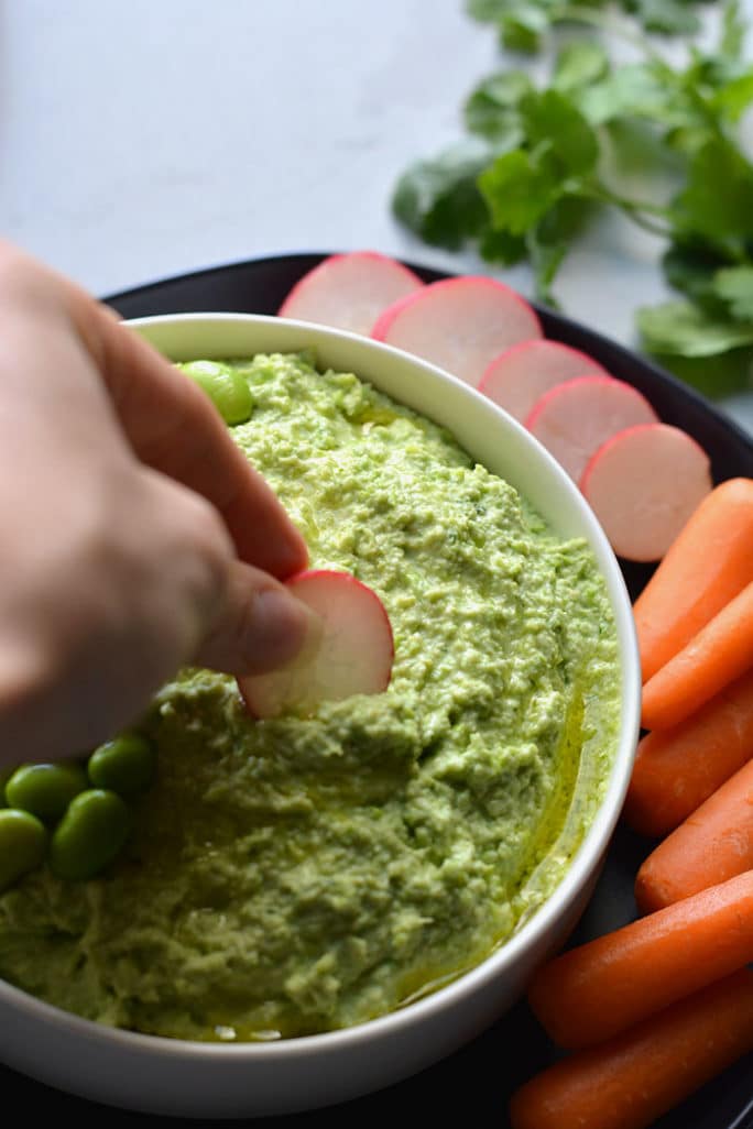 Edamame Hummus {GF, Low Cal} Skinny Fitalicious®