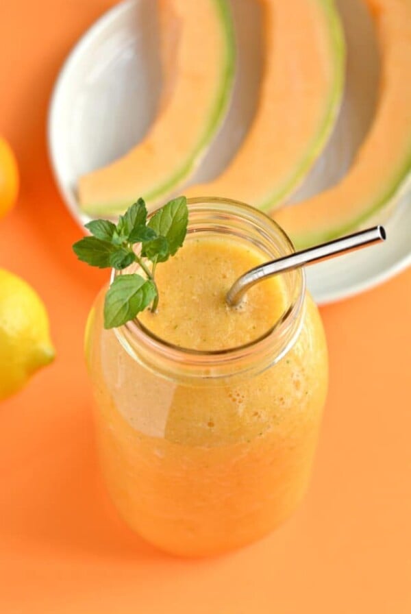 Cantaloupe Mint Citrus Smoothie