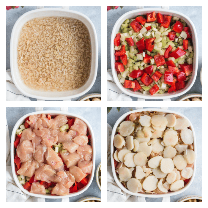 4 steps for how to make cashew chicken in the oven