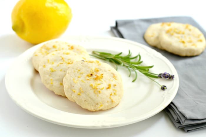 Healthy Lemon Lavender Cookies are perfect for warm weather! Packed with citrus, these Vegan & GF cookies are light, refreshing and subtly sweet.