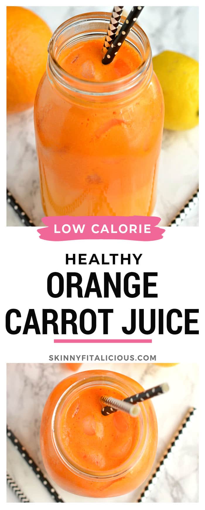 Boost your immune system with an Orange Carrot Ginger Juice packed with healthy citrus and carrots. This juice has tons of flavor, a zing of tartness and is full of nourishment. The perfect juice to spring clean your diet!