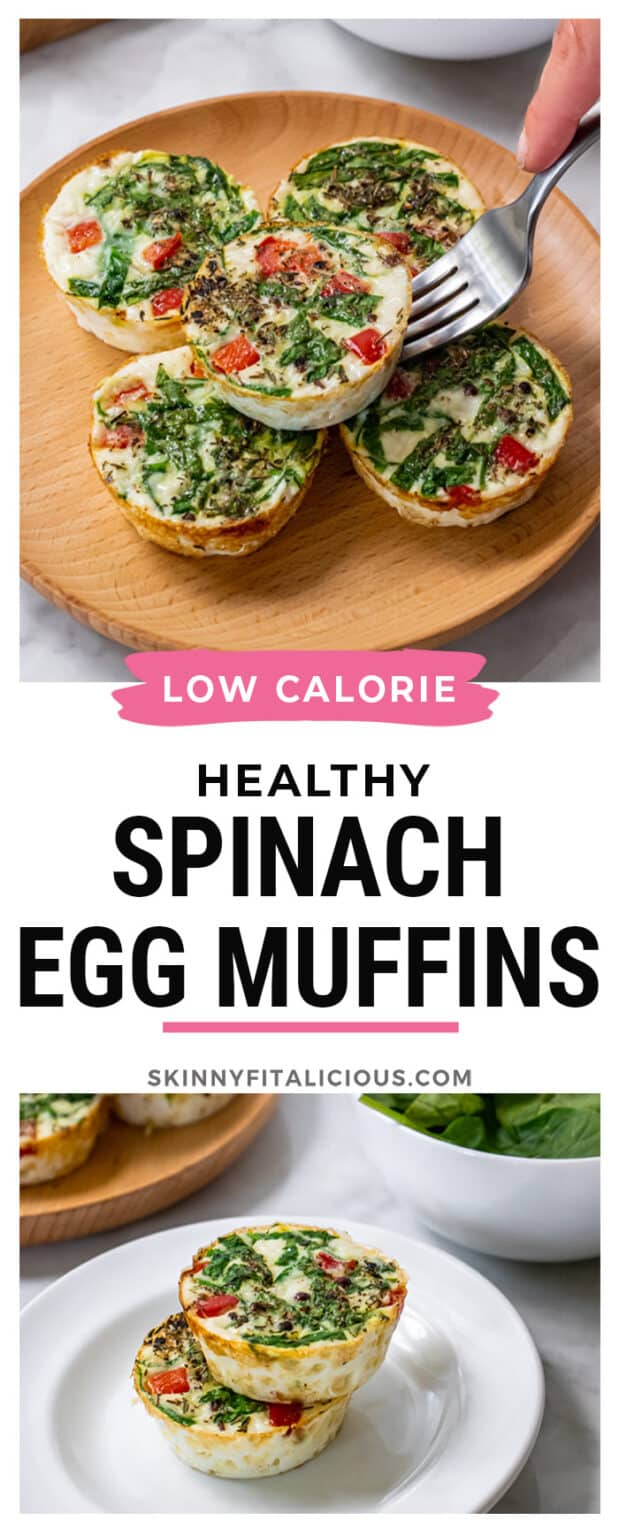 Spinach Pepper Egg Muffins Skinny Fitalicious