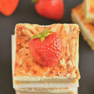 Greek Strawberry Cheesecake Bars