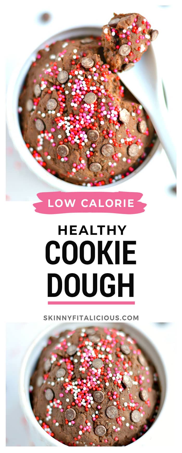 Chocolate Protein Cookie Dough made with 3 simple & healthy ingredients. A quick no-bake snack that's Vegan, Paleo, gluten free, dairy-free and crazy delicious! Gluten Free + Paleo + Vegan