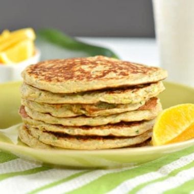 Zucchini Greek Yogurt Pancakes