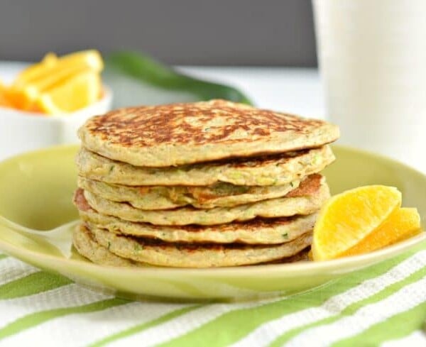 Zucchini Greek Yogurt Pancakes
