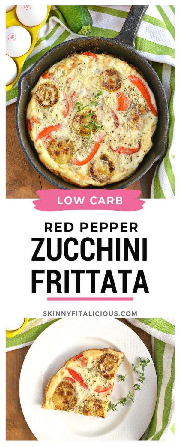 Red Pepper Zucchini Frittata Skinny Fitalicious {Paleo, GF, Low Cal}