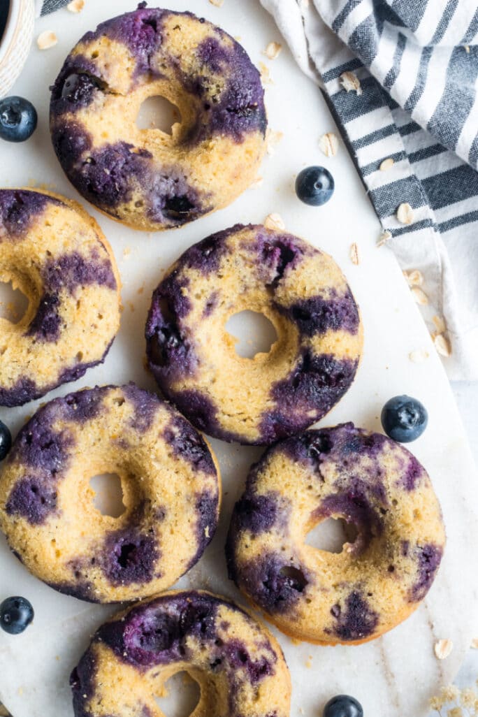 Blueberry Chickpea Donuts {GF, Low Cal, Vegan} Skinny Fitalicious®