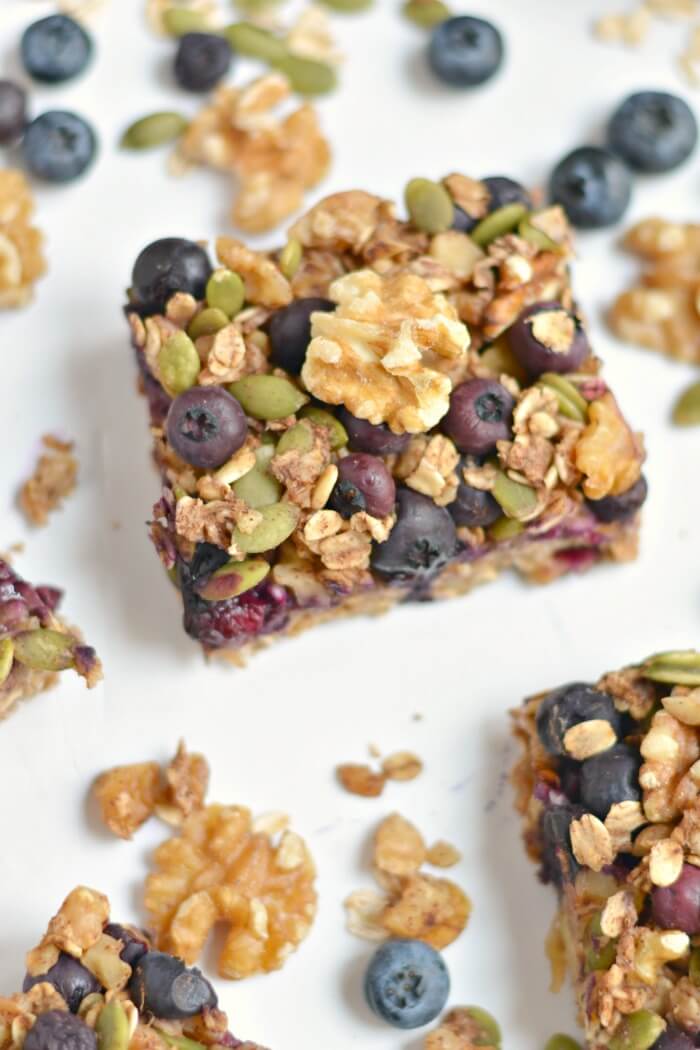 Blueberry Pumpkin Walnut Breakfast Bars