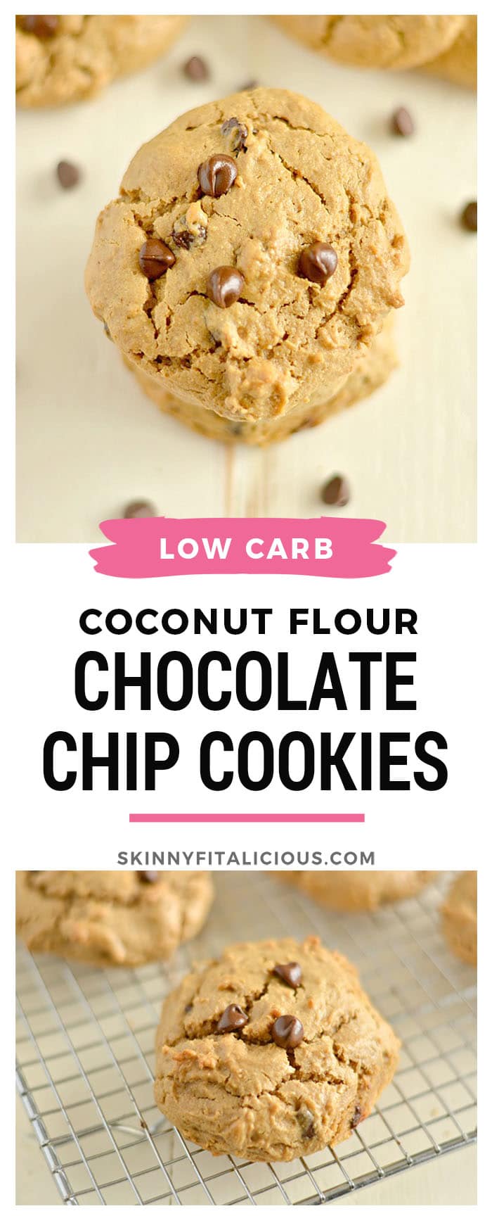 OMG Good Low Carb Chocolate Chip Cookies! Creamy, insanely buttery, thick, rich cookies bursting with rich chocolatey goodness! Hearty low carb cookies so good you may have to hide them. Gluten Free + Low Calorie + Paleo