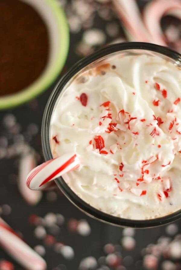 Spruce up your coffee with this Skinny Peppermint Mocha Coffee Creamer! Naturally sweetened, low in calories and dairy free, this healthy alternative to store creamers is free of preservatives and artificial ingredients. Gluten Free + Low Calorie + Vegan + Paleo
